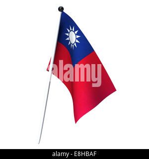 Flagge von Taiwan für Adv oder anderen Zweck Verwendung Stockfoto