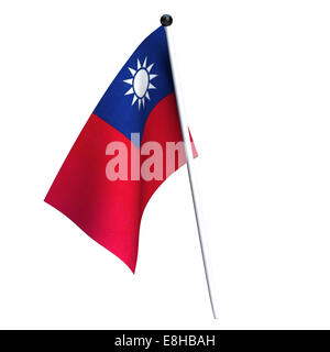 Flagge von Taiwan für Adv oder anderen Zweck Verwendung Stockfoto