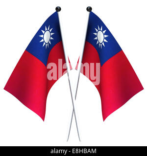 Flagge von Taiwan für Adv oder anderen Zweck Verwendung Stockfoto