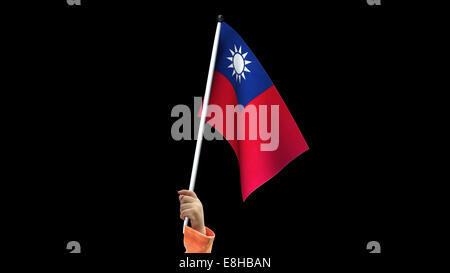 Flagge von Taiwan für Adv oder anderen Zweck Verwendung Stockfoto