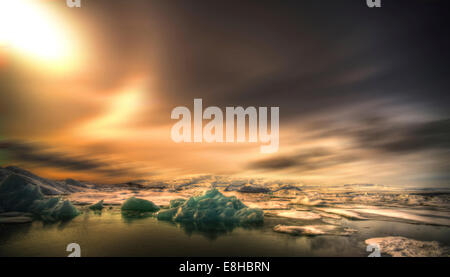 Gletschersee Jökulsárlón, Island. Stockfoto