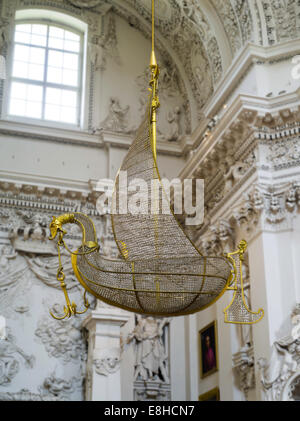 Innenansicht der St. Peter und St. Paul ChurchŠv. Apaštalų Petro Ir Povilo Bažnyčia, in Vilnius, Litauen Stockfoto