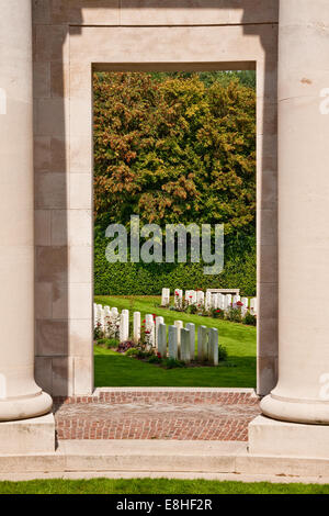 Ploegsteert Denkmal für die fehlenden, Berks Erweiterung CWGC Friedhof, Ploegsteert, Belgien Stockfoto