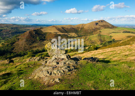 Caer Caradoc, in den Hügeln von Shropshire an der Kirche Stretton, England, UK. Stockfoto