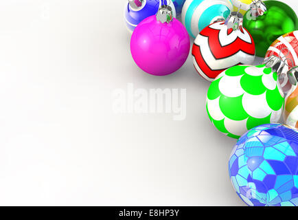 Weihnachten-Gestell aus?? bunte Spielsachen Stockfoto