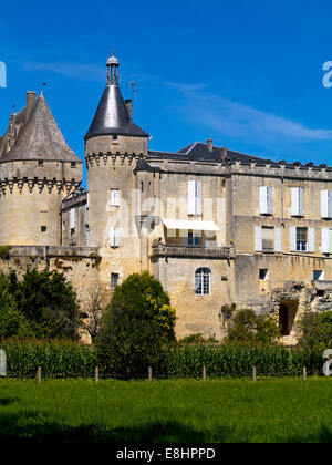 15. Jahrhundert Schlosses am Jonzac eine Stadt in der Region der südwestlichen Frankreich Charente-Maritime Stockfoto