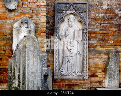 Religiöse Artefakte am Dom auf Torcello eine Insel in der Lagune von Venedig oder Laguna Veneto in Norditalien Stockfoto