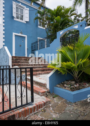 Schritte, Charlotte Amalie, St. Thomas Insel, US Virgin Islands. Stockfoto