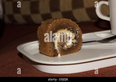Jam Roll Kuchen Stockfoto