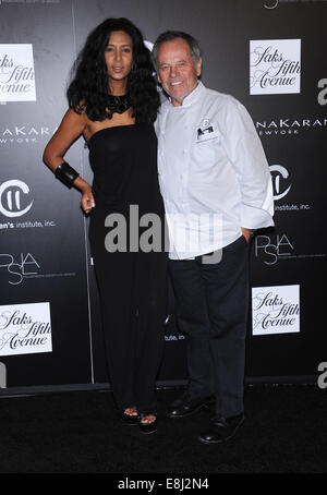 Culver City, Kalifornien, USA. 8. Oktober 2014. Wolfgang Puck & Gelila Assefa kommt für die 5. jährliche PSLA Herbst Party am 3Labs. Bildnachweis: Lisa O'Connor/ZUMA Draht/Alamy Live-Nachrichten Stockfoto