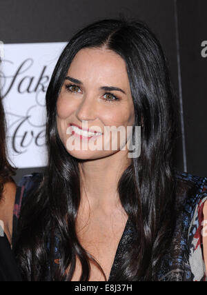 Culver City, Kalifornien, USA. 8. Oktober 2014. DEMI MOORE kommt für die 5. jährliche PSLA Herbst Party am 3Labs. © Lisa O'Connor/ZUMA Draht/Alamy Live-Nachrichten Stockfoto