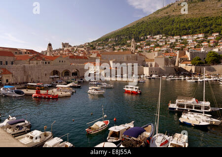 Hafengebiet in Dubrovnik Altstadt an der Dalamatian Küste von Kroatien, Adria Stockfoto