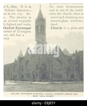 (King1893NYC) pg382 CALVARY METHODIST EPISCOPAL CHURCH, SEVENTH AVENUE und WEST 129TH STREET Stockfoto