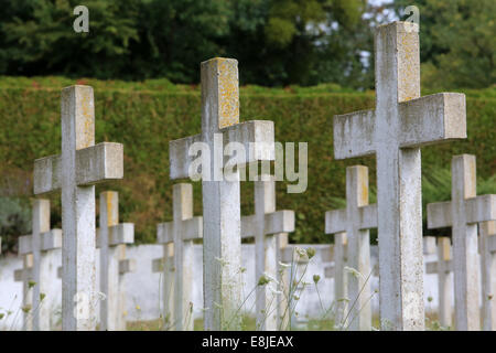 Commonweatlth Kriegsgräber. Französischen Soldatenfriedhof, enthält die Gräber von 328 ColumŽriens, Englisch, Niederländisch und Afrikaner starb fo Stockfoto