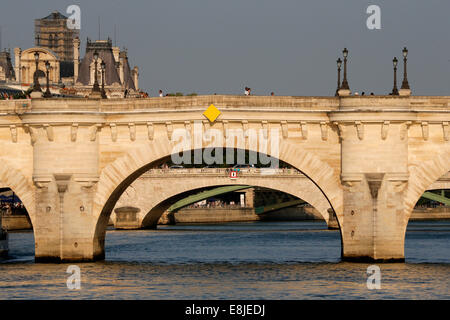 Die älteste Brücke von Paris: le Pont Neuf. Stockfoto