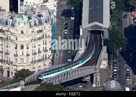 Paris-Stadt.  Die MŽtropiltain. 15. Arrondissement. Stockfoto