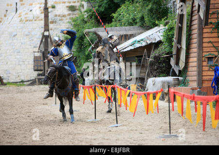 Ritter. Das mittelalterliche Festival von Provins. Stockfoto