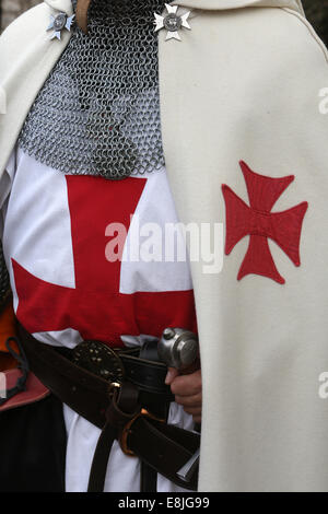 Das mittelalterliche Festival von Provins. Templer. Stockfoto