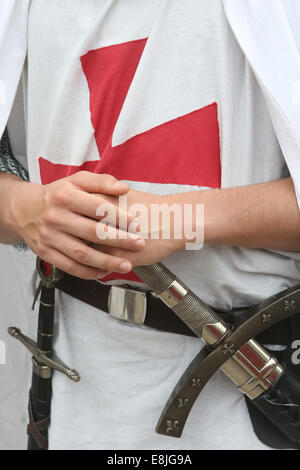 Das mittelalterliche Festival von Provins. Templer. Stockfoto