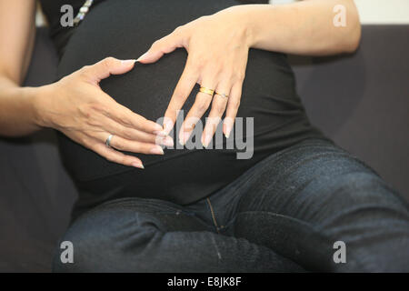 Schwangere Frau. Stockfoto