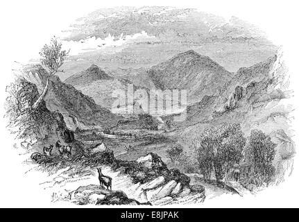 Cader Cadair Idris aus Brafch Coch Gwynedd Nordwales um 1880 Stockfoto