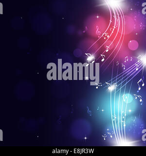 abstrakte Musik fest mehrfarbiger Hintergrund für Party-events Stockfoto