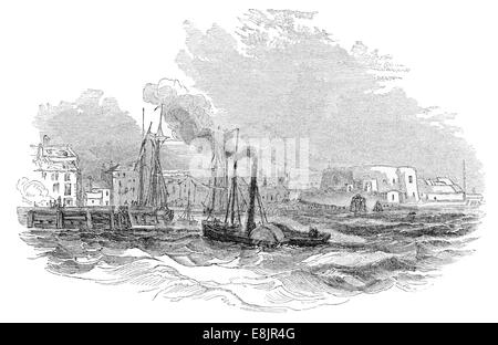 Die Garnison alten Hafen Kingston upon Hull East Riding of Yorkshire, England Humber Mündung um 1880 Stockfoto