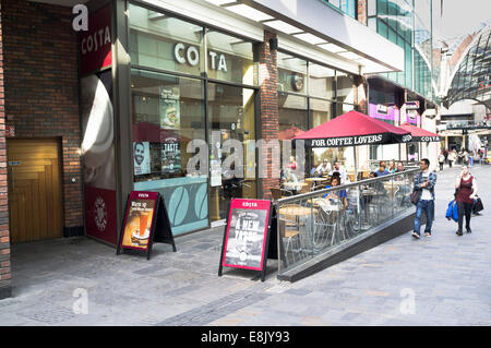 dh-SHOP Einzelhandel Costa Costa Coffee-Shop Cabot Circus Shopping Center Stockfoto