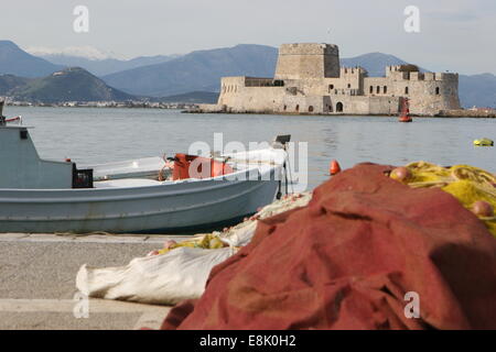 Bourtzi-Festung in Nafplio Stockfoto
