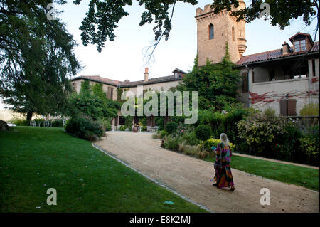 Frankreich. Hotel Chateau de Creissels in das kleine Dorf Creissels ist eine französische Gemeinde im Département Aveyron in Südfrankreich Stockfoto