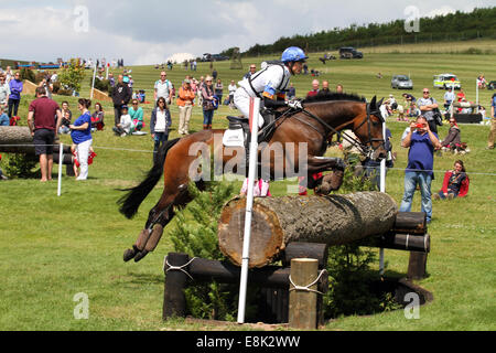 Francis Whittington auf übereilte Imp bei Barbury Castle Horse Trials 2014 Stockfoto