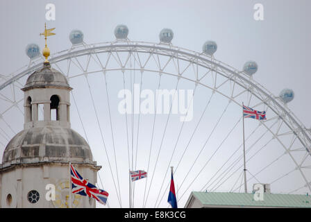Ansicht des London Eye Stockfoto