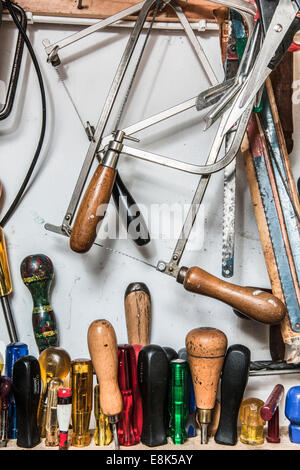 Hand Tools Sammlung Stockfoto