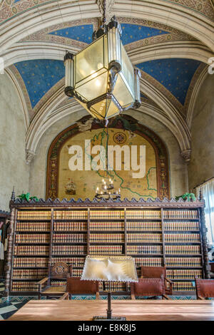 USA, California, Santa Barbara, Santa Barbara County Courthouse, Law Library (großformatige Größen erhältlich) Stockfoto