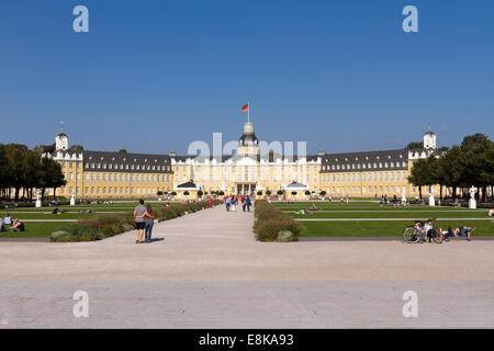 Karlsruher Schloss, Baden-Württemberg, Deutschland Stockfoto