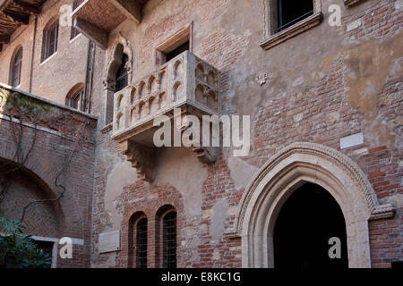 Das Haus der Julia (Casa di Giulietta) in Verona, Italien. Stockfoto