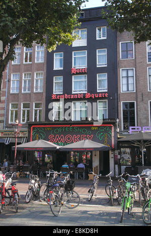 Coffeeshop Smokey Rembrandtplein Amsterdam Holland Stockfoto