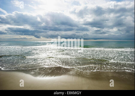 Strand von Porto Maurizio, Imperia, Provinz Imperia, Riviera di Ponente, Ligurien, Italien Stockfoto