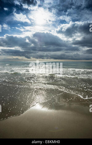 Strand von Porto Maurizio, Imperia, Provinz Imperia, Riviera di Ponente, Ligurien, Italien Stockfoto