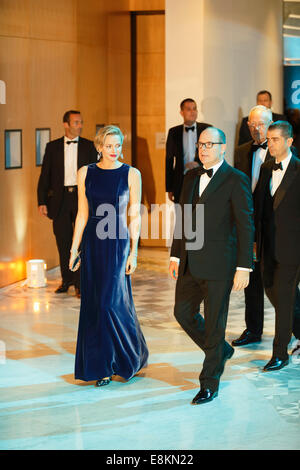 Charlene, Fürstin von Monaco und Prinz Albert II von Monaco, Monaco gegen Autismus Gala, MONAA, Fürstentum Monaco Stockfoto