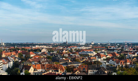 Stadtbild von München mit Mariahilfkirche Kirche, München, Upper Bavaria, Bavaria, Germany Stockfoto