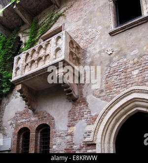 Julias Balkon in Verona Stockfoto