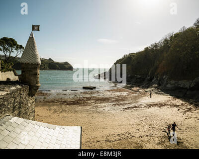 Readymoney Strand in Fowey. Stockfoto