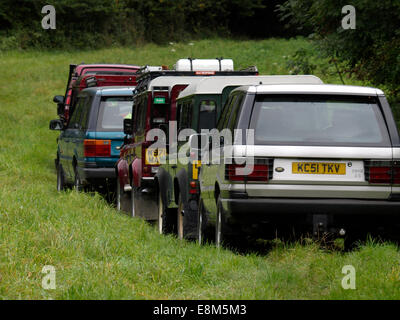 Land-Rover grünes Laning, Chettle, Dorset, Großbritannien Stockfoto