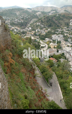 Ansicht von Gjirokaster Weltkulturerbe im Süden Albaniens Stockfoto