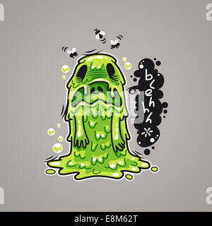 Cartoon-Übelkeit-Monster Stockfoto