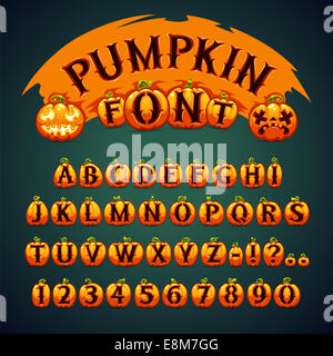 Halloween Kürbis Schriftart Stockfoto