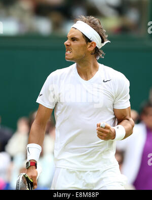 Rafael Nadal (ESP), Wimbledon Championships im Jahr 2014, London, England. Stockfoto