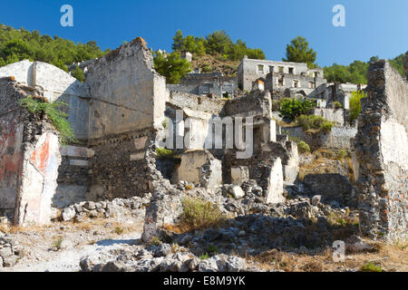 Ruine Kayakoy Fethiye Stockfoto