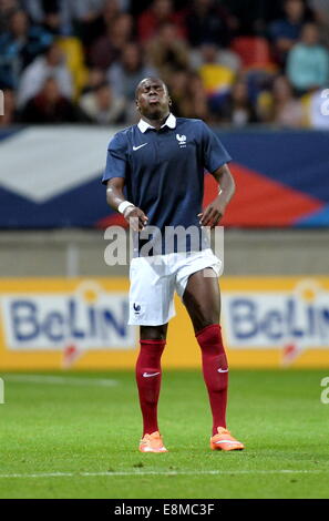 Stade-Le Mans, Le Mans, Frankreich. 10. Oktober 2014. U23-internationaler Fußball. Euro 2015-Qualifikationsspiel zwischen Frankreich und Schweden. Kurt Zouma (Fra) Credit: Action Plus Sport/Alamy Live News Stockfoto